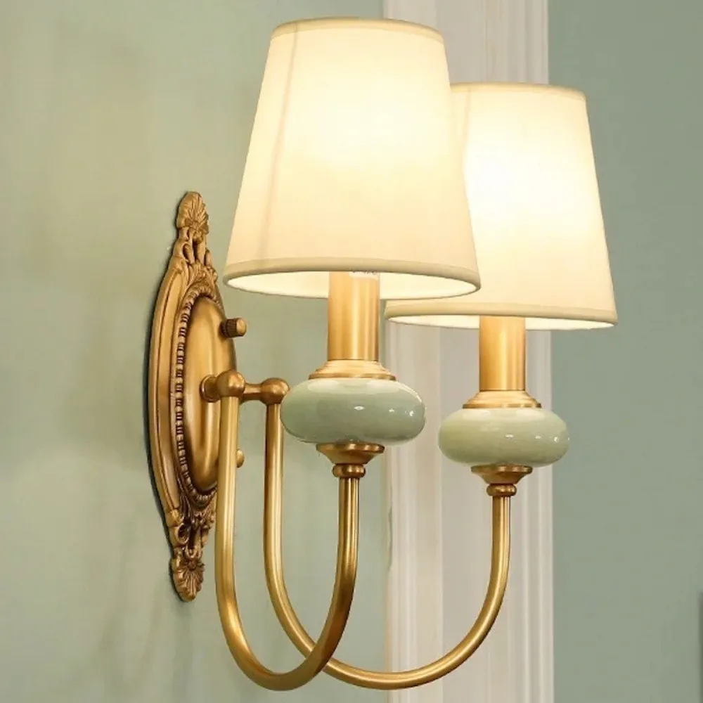 Retro Fabric Wall Sconce – Vintage Style Wall Lamp Ideal for Bedroom & Hallway KL1116