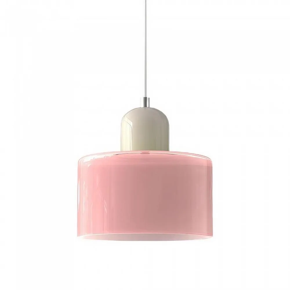 Morandi Cylinder Stained Glass Pendant Light KL17