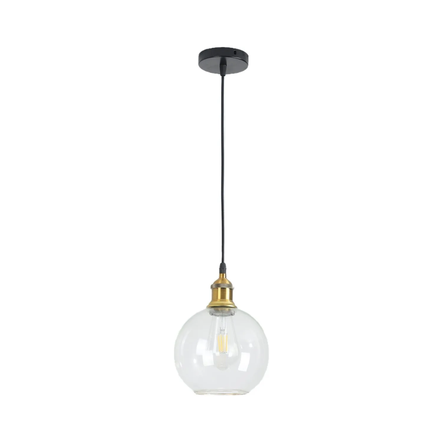 Nordic Vintage Glass Globe Pendant Lamp KL88