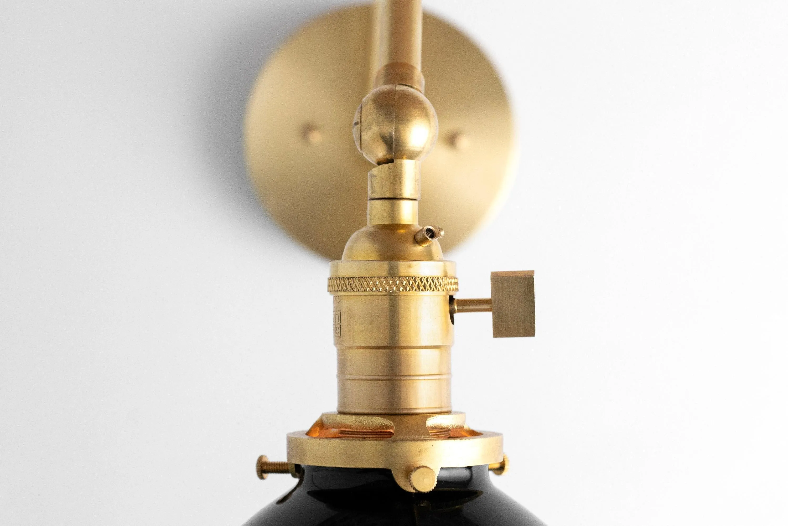 Conique Metal Vintage Industrial Swing Arm Wall Lamp - Adjustable Dome Shade for Study KL1440