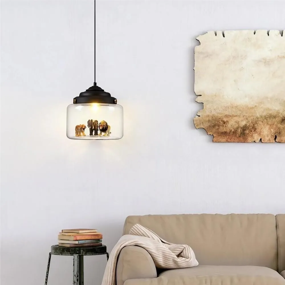 Decorative Little Zoo Glass Pendant Lamp KL05
