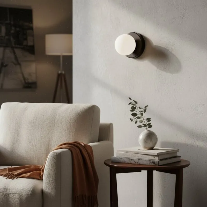Nuevola Modern Glass Metal Wall Light - Artistic Accent Sconce for Cozy Nooks KL2089