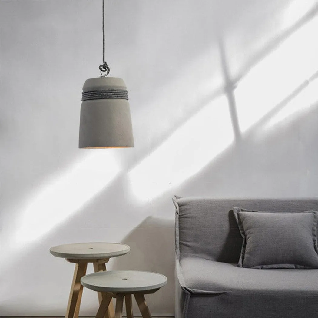 Nordic Cement Hemp Rope Pendant Lamp KL879
