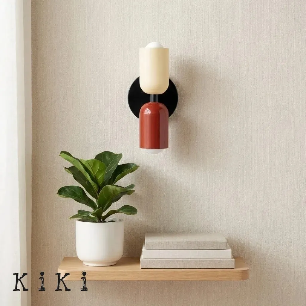 Metal Up Down Wall Sconce - Contemporary Colorful Wall Light for Hallway and Office