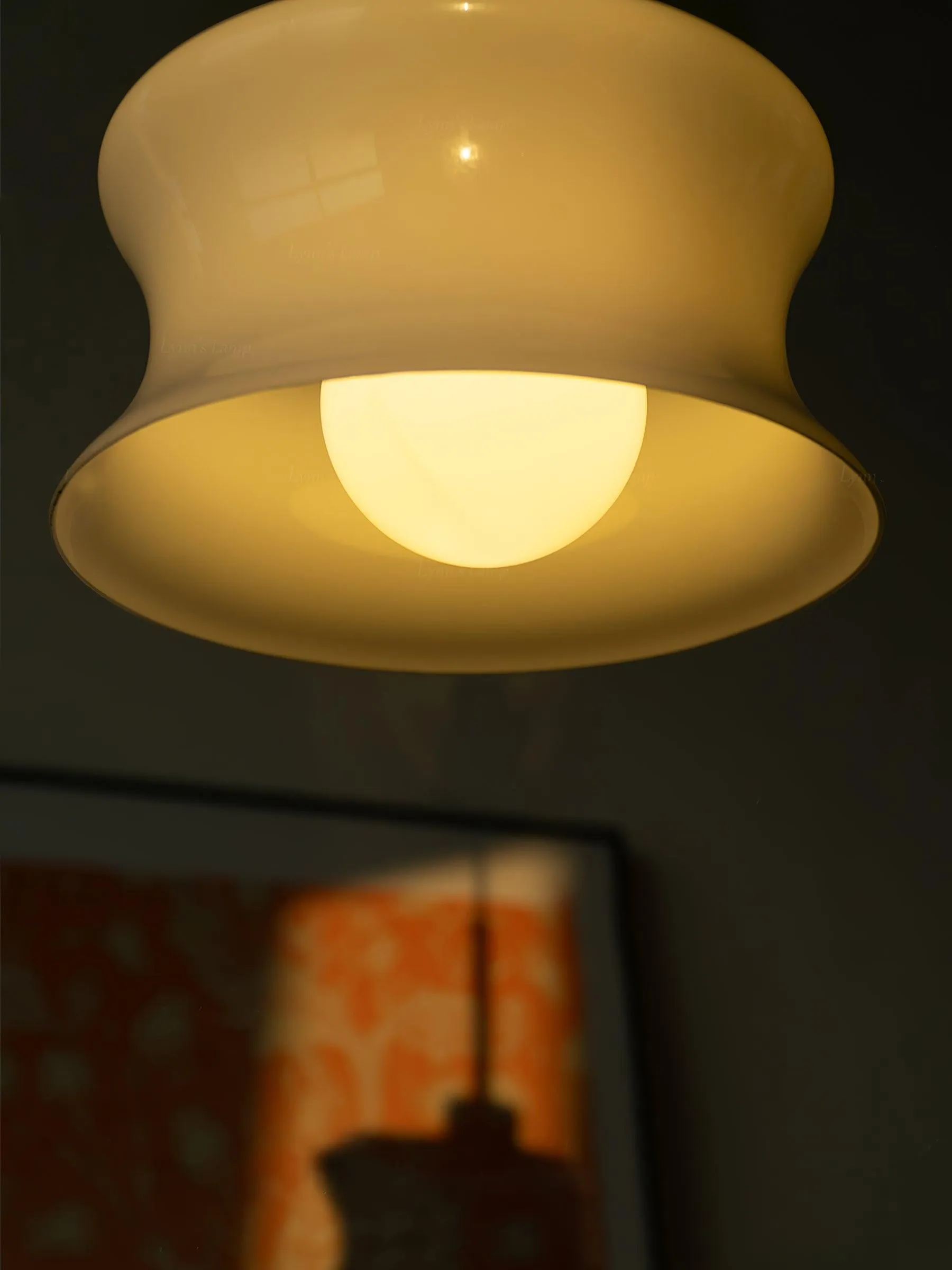 French Vintage Glass Window Pendant Lamp KL219