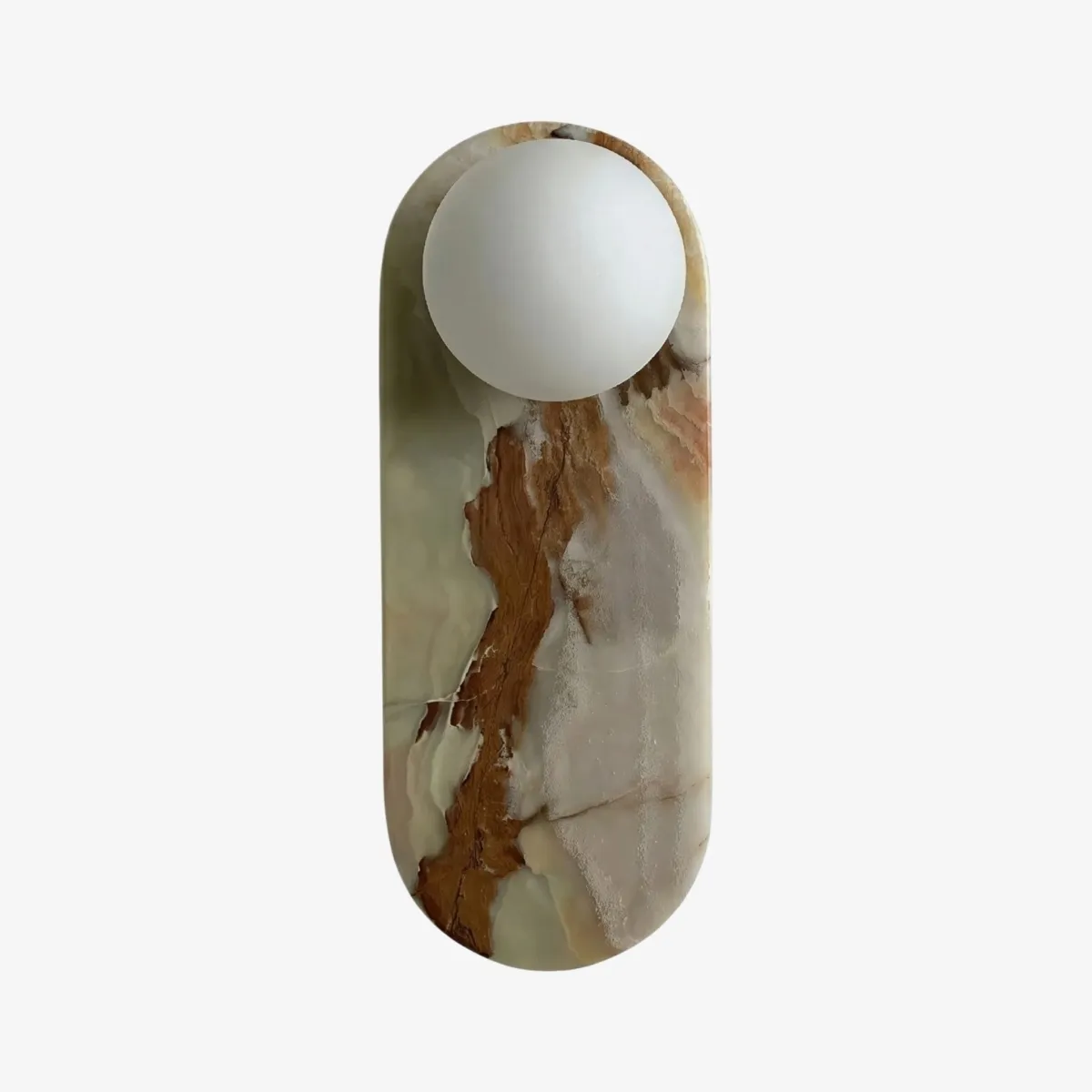 Vinbrea Stone Wall Lamp Organic Texture - Mid-Century Accent Light for Bedroom and Hallway KL2390