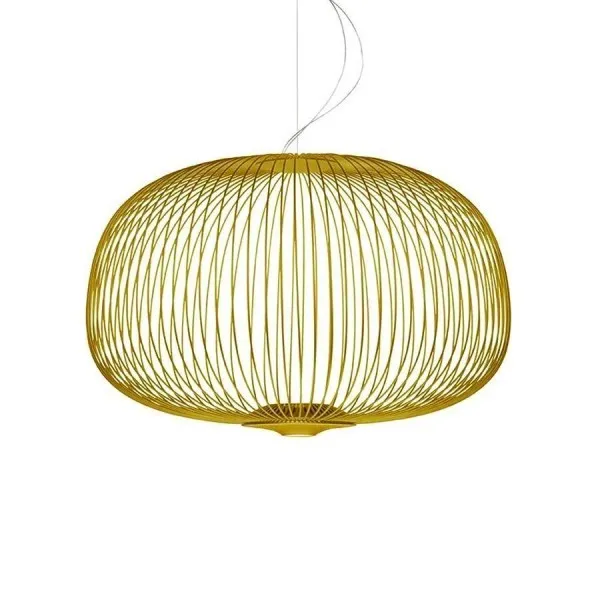 Metal Frame Spokes Pendant Light - Airy Wire Design Lighting for Kitchen Island