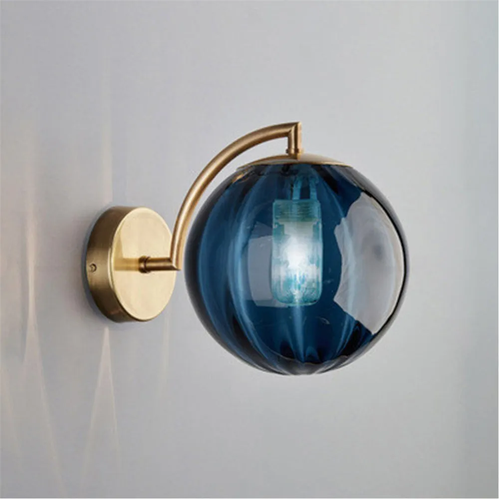 Modern Glass Multi-Color Spherical Gold Lamp Pole Wall Lamp KL502