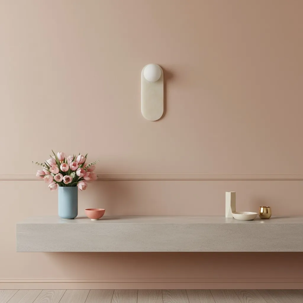 Vinbrea Stone Wall Lamp Organic Texture - Mid-Century Accent Light for Bedroom and Hallway KL2390