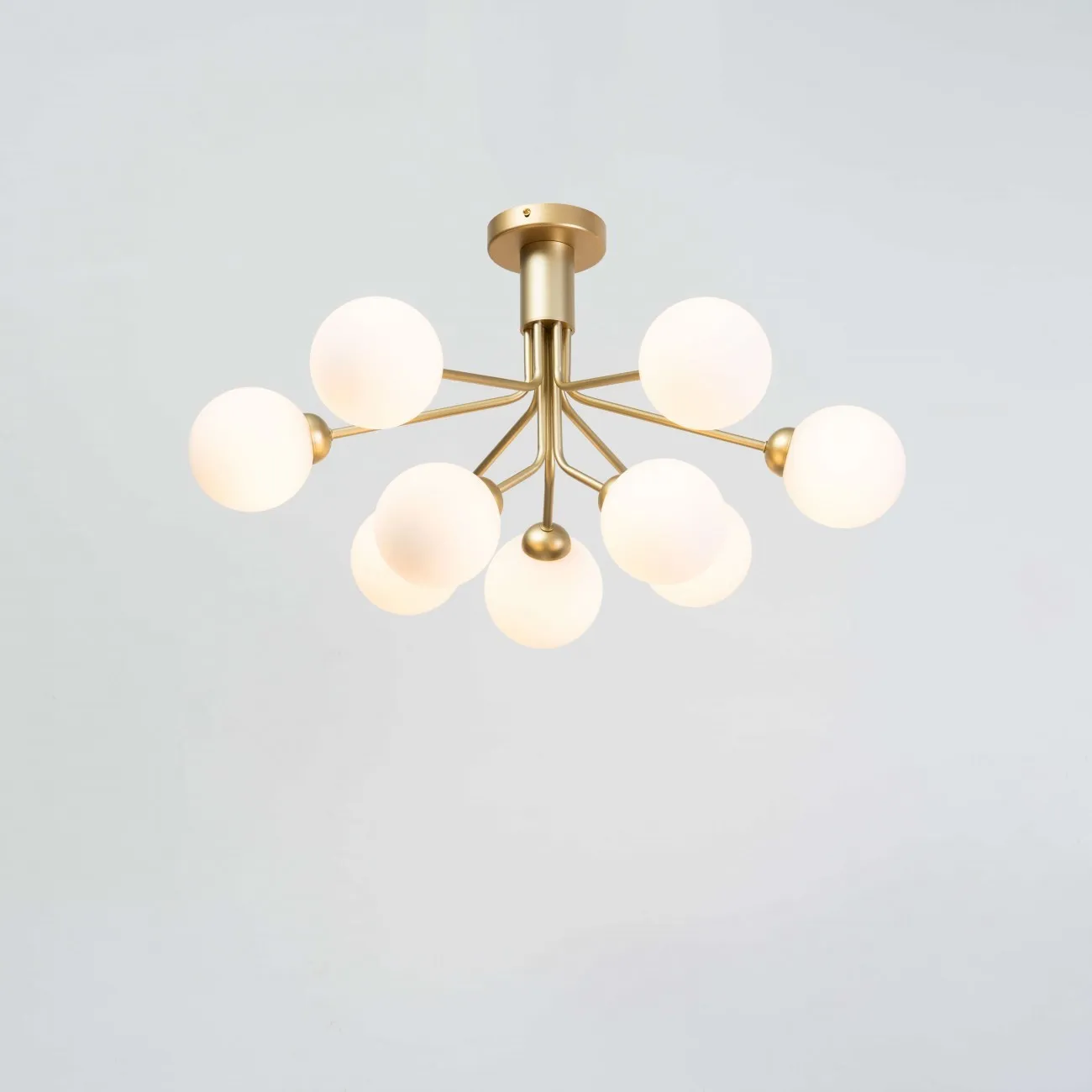 9 Ball Gold Chandelier