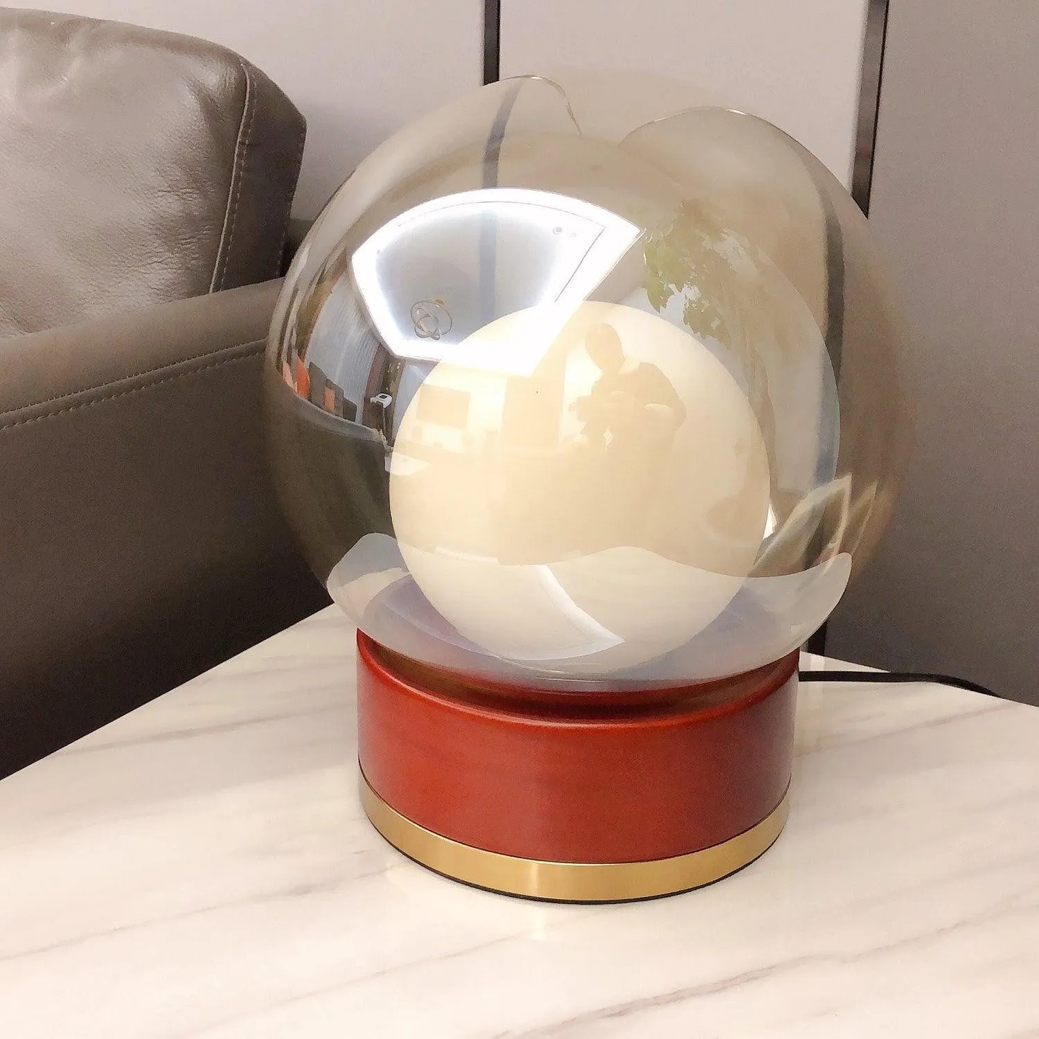 Simple Creative Wood Orb Table Lamp KL615