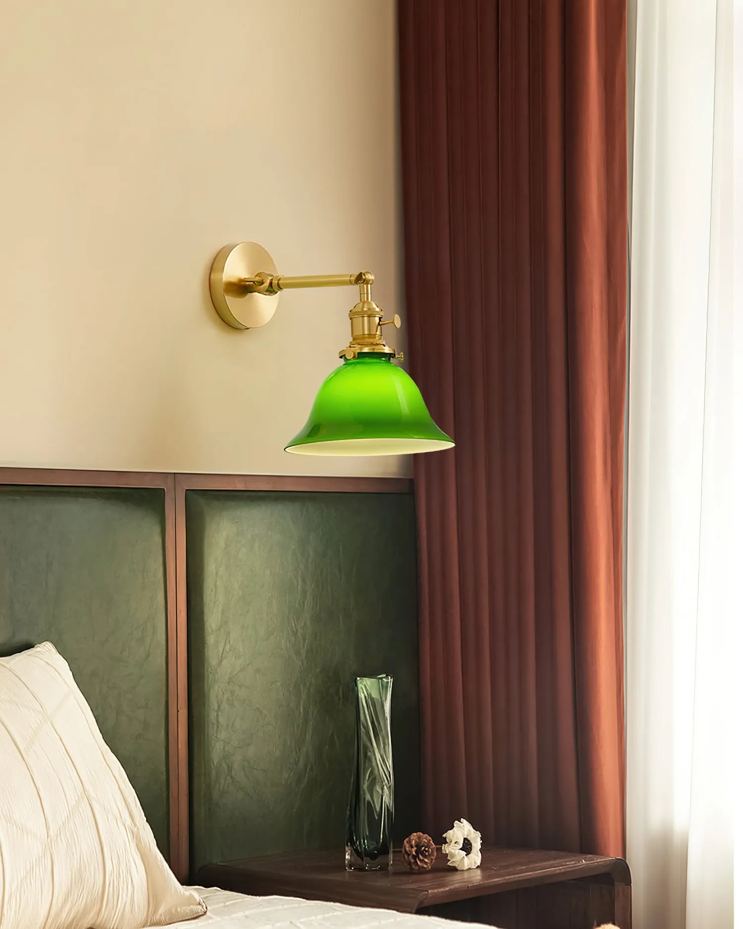Personalized Green Bell-Shaped Wall Lamp KL409