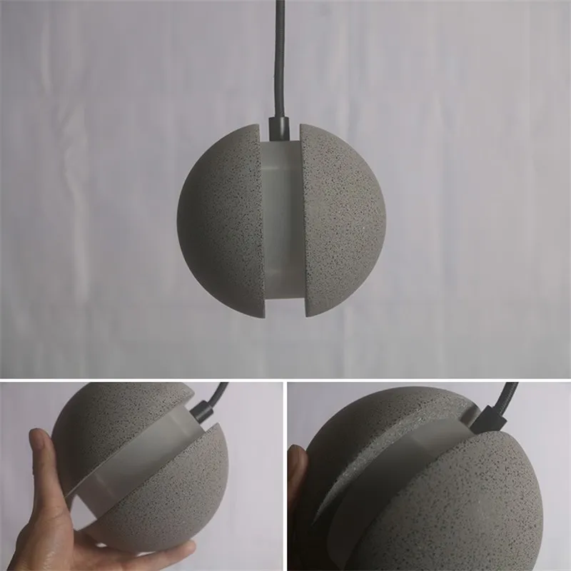 Minimalist Moon Cement Led Pendant Light KL199