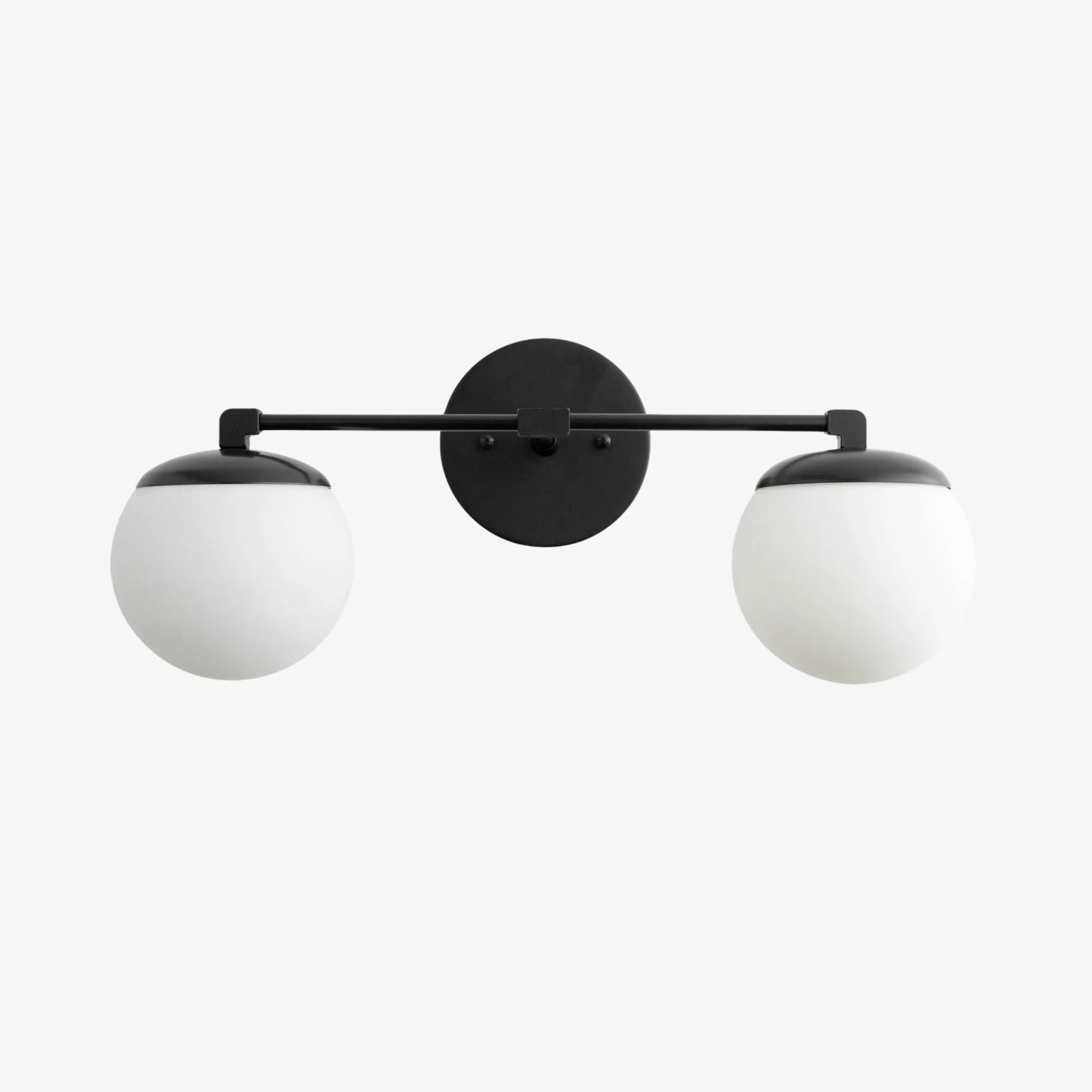 Glorica Glass Vanity Light - Art Deco Brass Wall Globe Fixture Modern KL1500