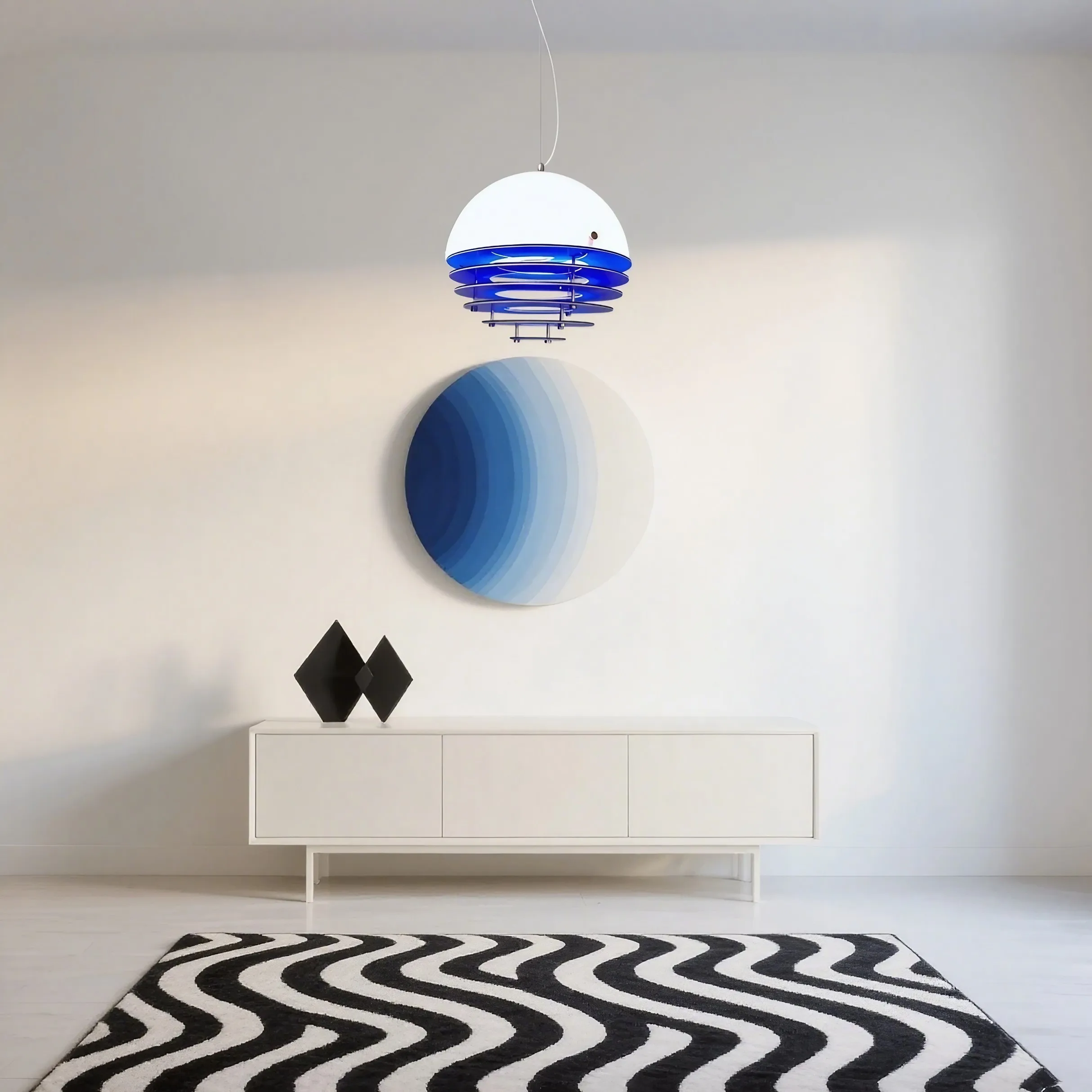 Sunset Pendant Light - Medieval Bauhaus Orange Orb Pendant Light KL880