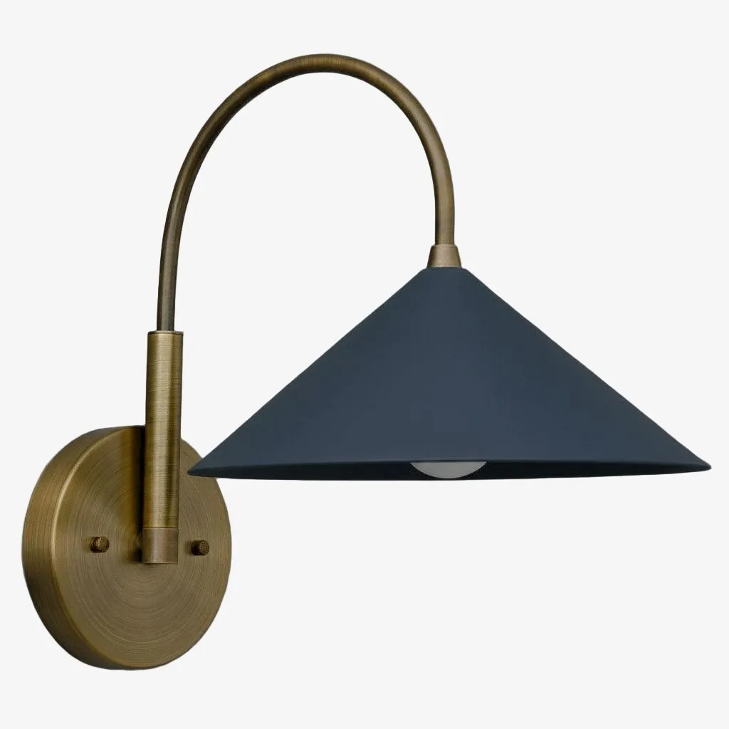 Curva Metal Vintage Wall Sconce  - Elegant Cone Shade for Bedrooms KL1511
