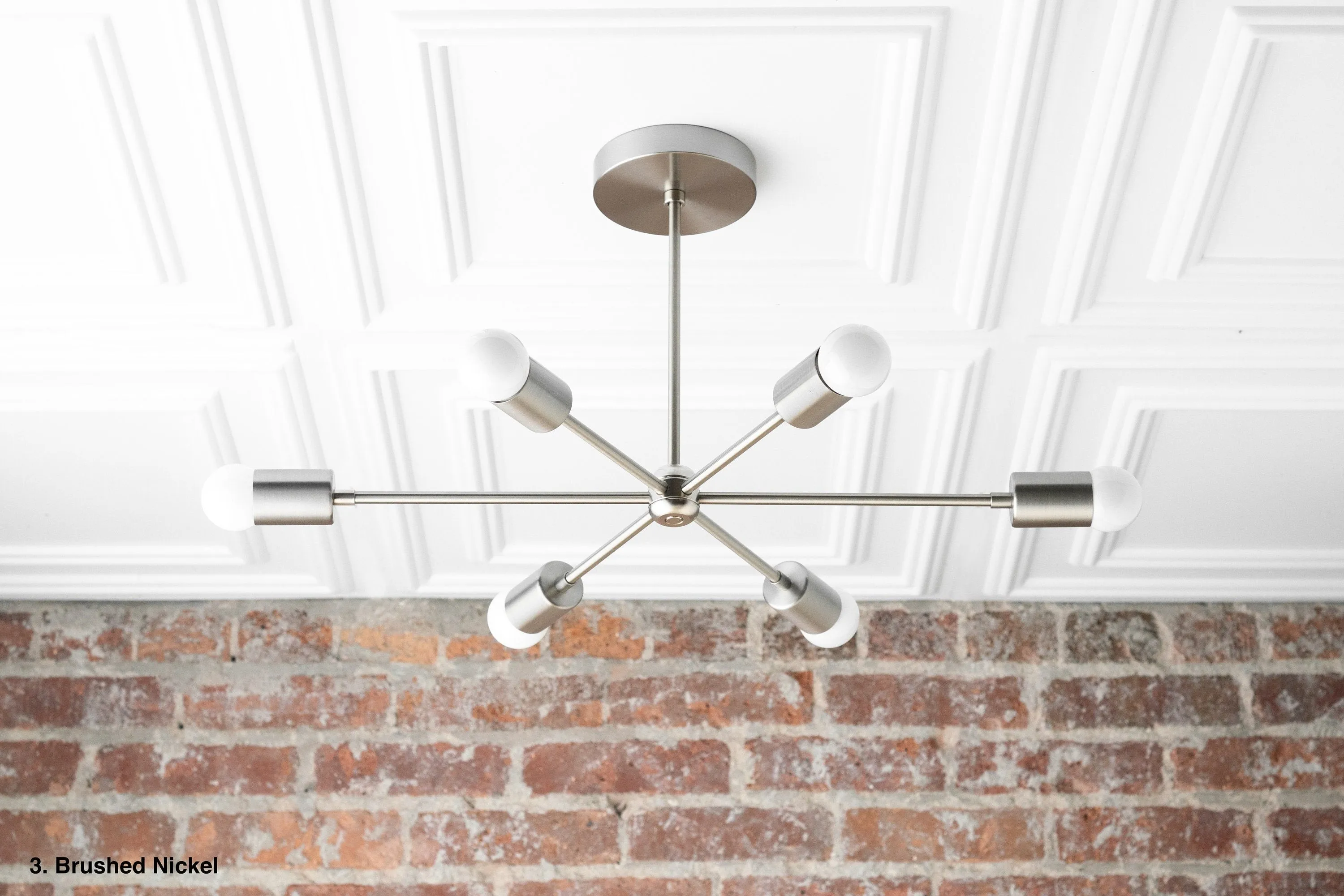 Mobilux Line Mid Century Modern Chandelier - 6 Heads Hanging Light KL1408