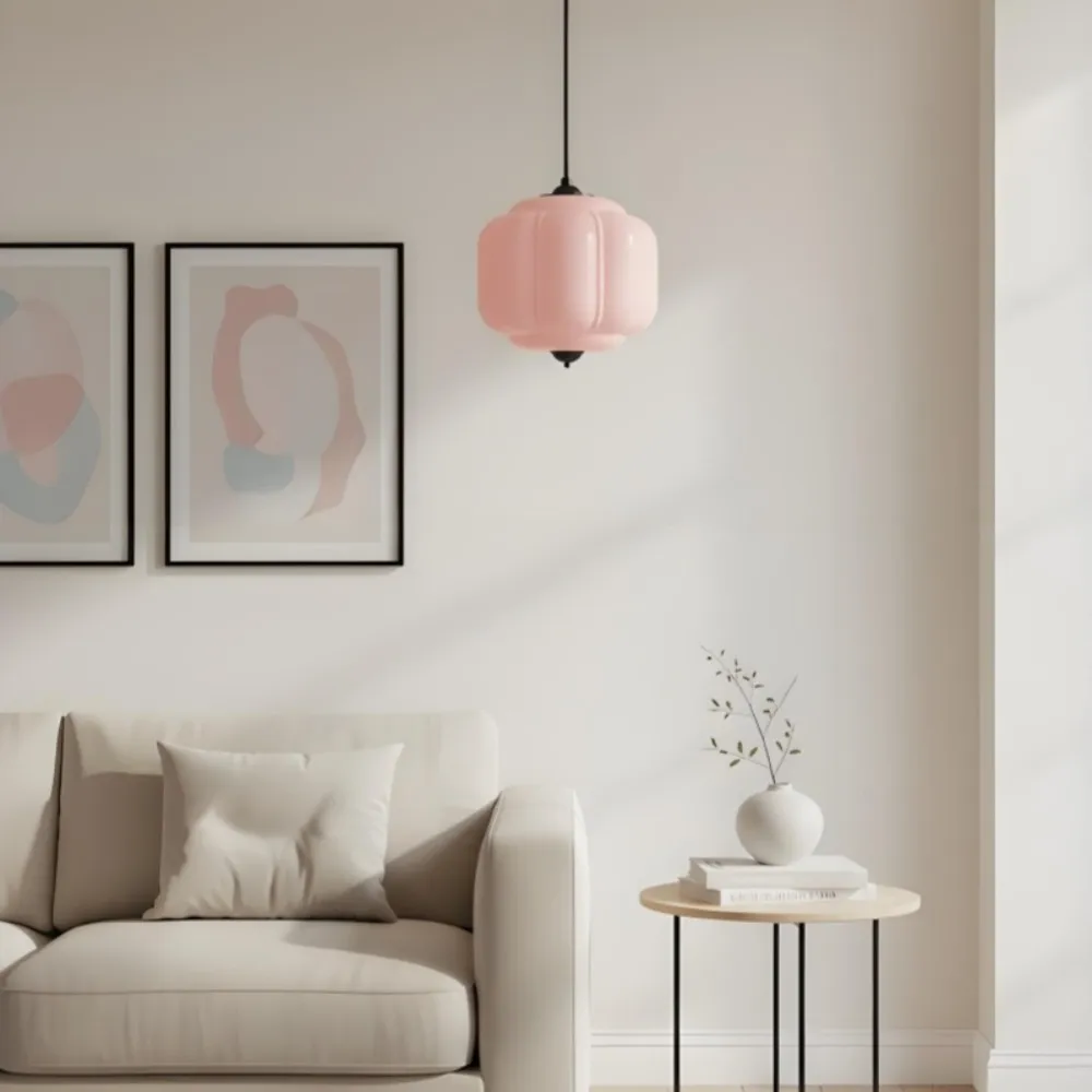 Vintage Eloise Opal Glass Pendant Light KL926