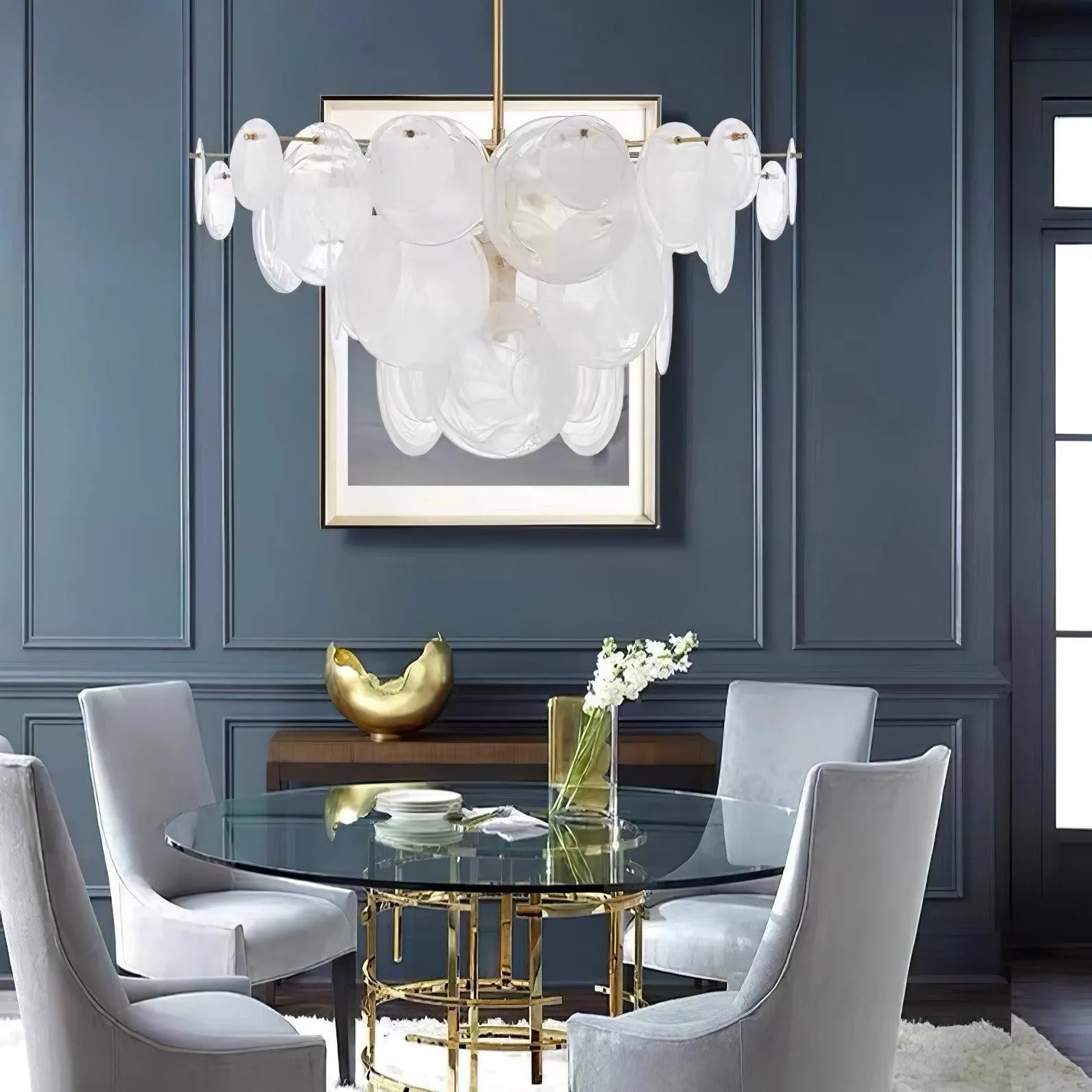 Brass Discs Cascading Chandelier KL260