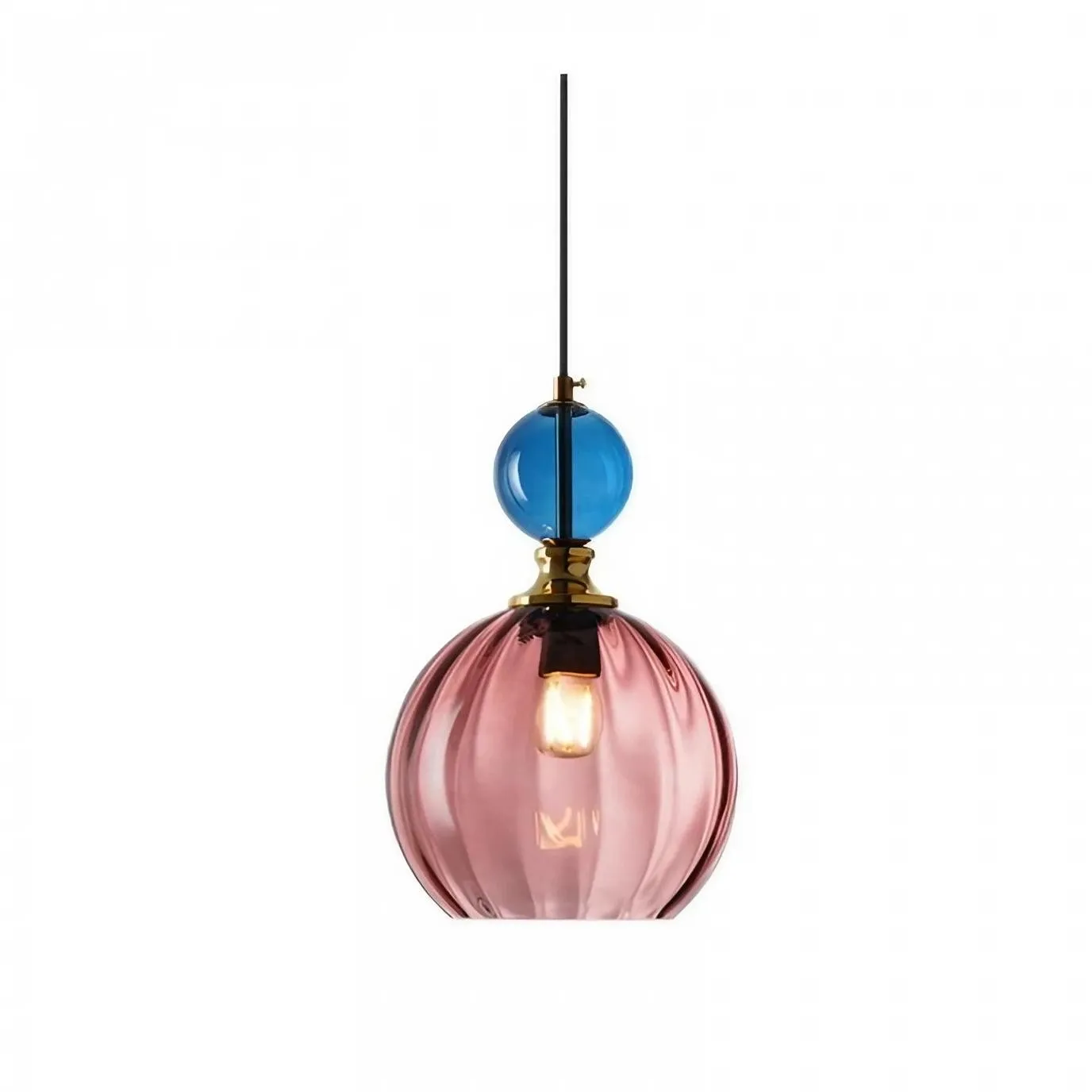 Modern Stained Glass Globe Pendant Light KL56
