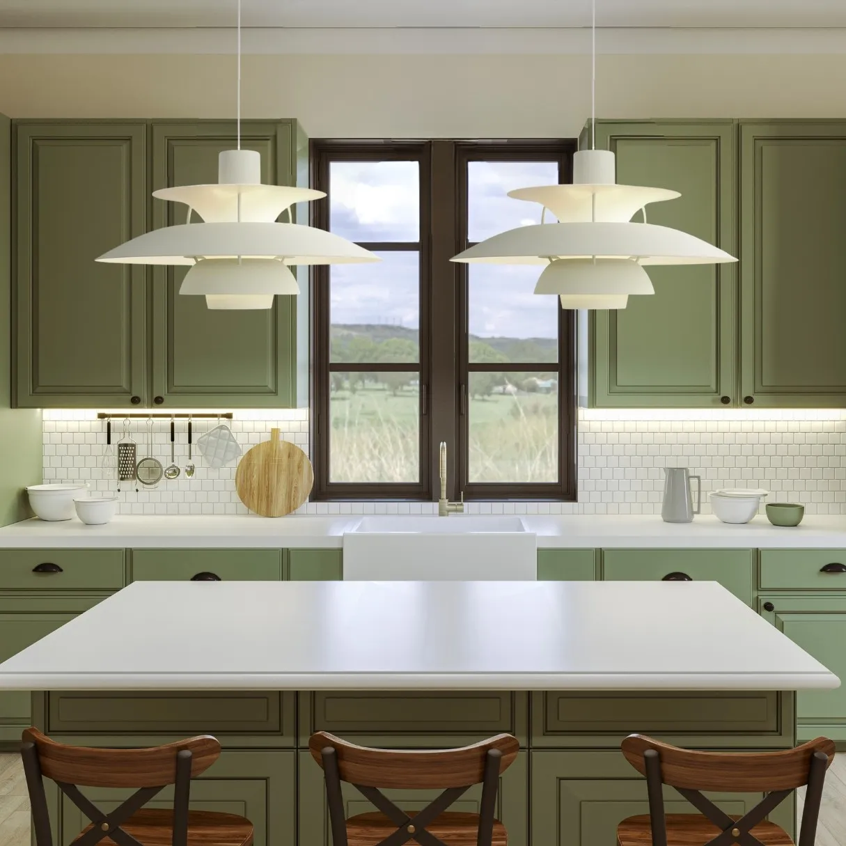 Scandinavian Multilayer Metal Pendant Light
