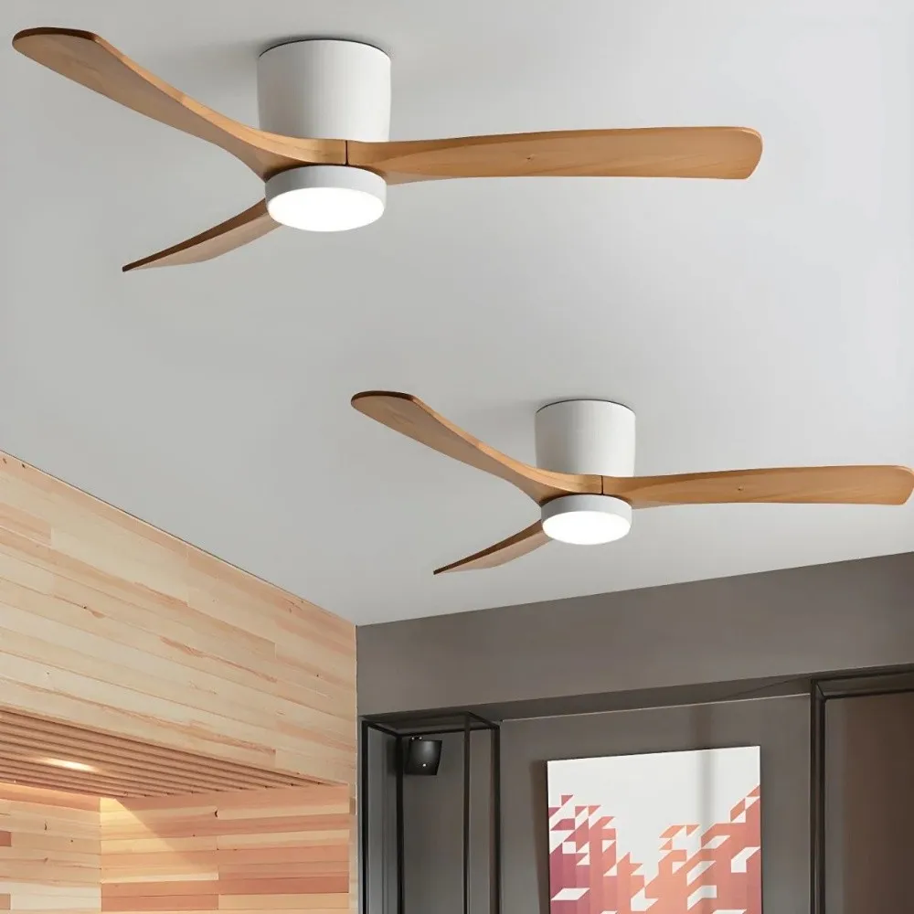 Modern Quiet Wooden Ceiling Fan Light KL930