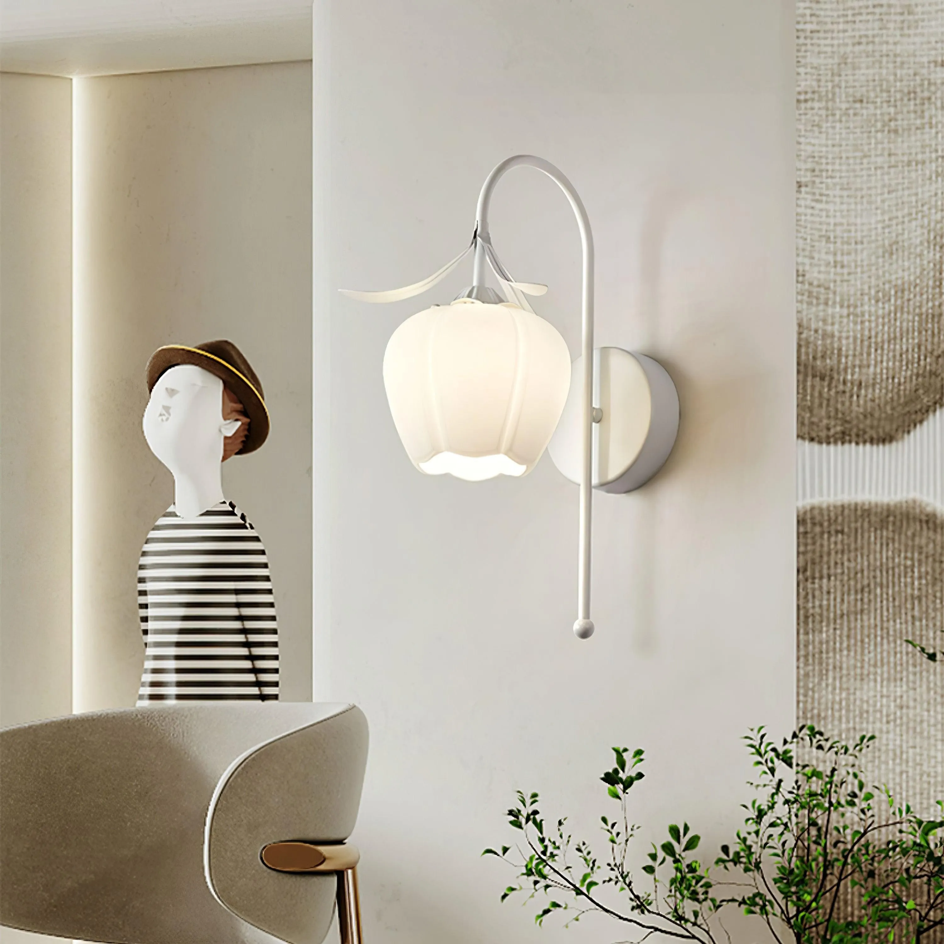 French Cream Style Flower Wall Lamp KL473