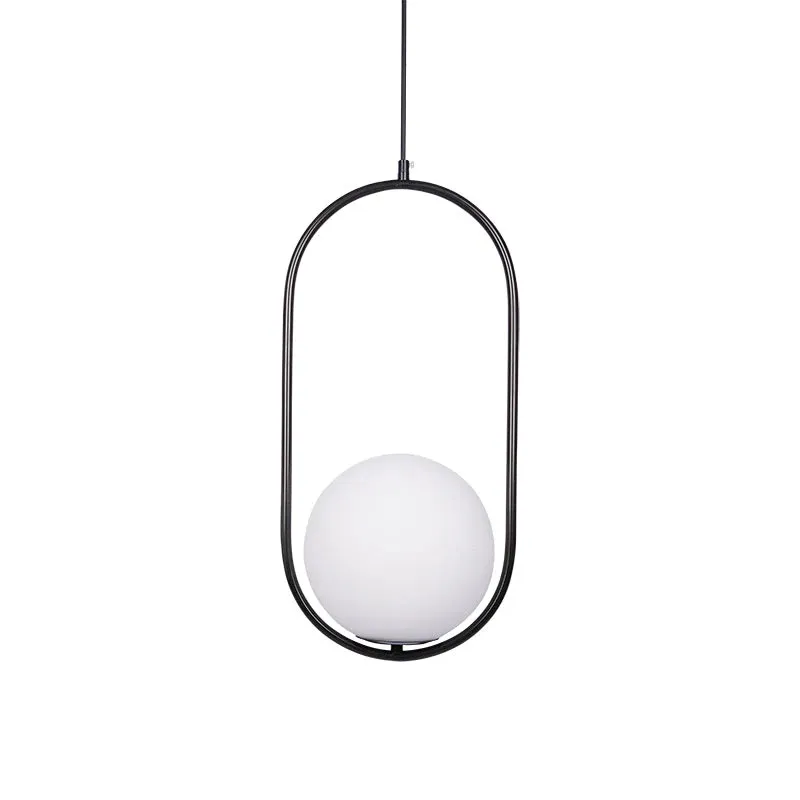 Mila Elegant Sphere Pendant Lamp - Glass Ball Pendant Light for Kitchen or Dining Room