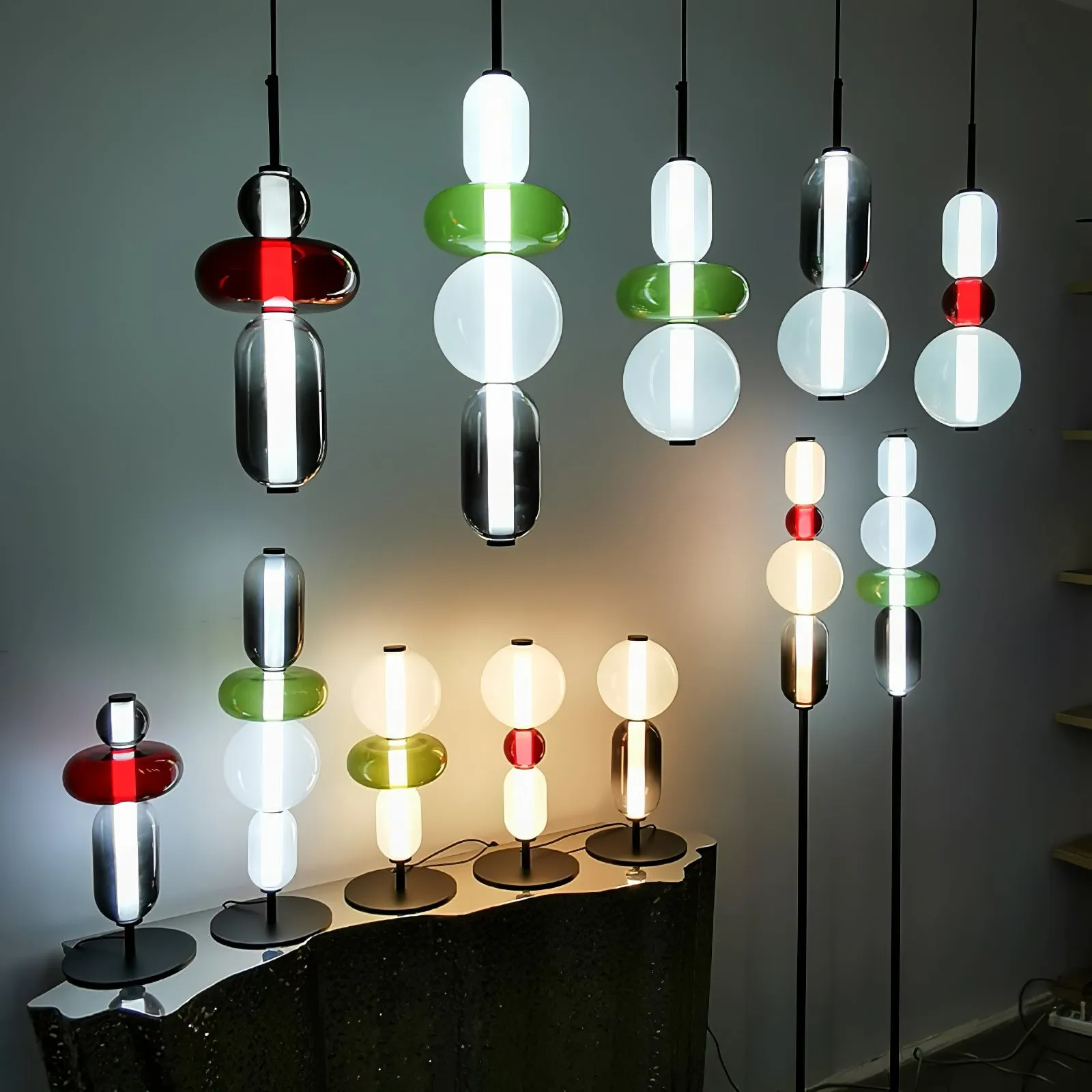 Nordic Minimalist Creative Luxury Gourd Glass Table Lamp KL278