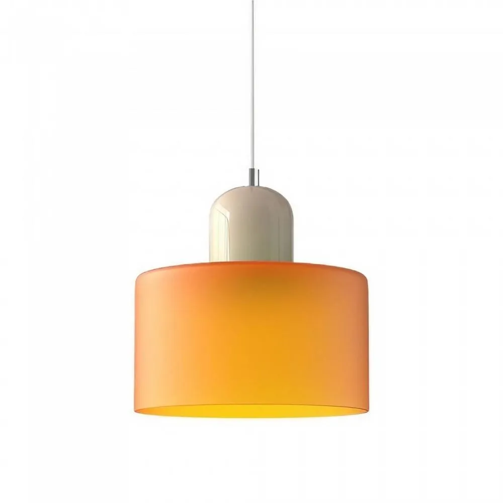 Morandi Cylinder Stained Glass Pendant Light KL17