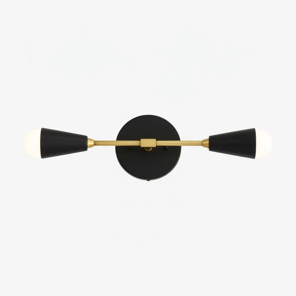 Mobilux Line Minimalist Vanity Light Fixture - Mid Century Bathroom Sconce KL1407