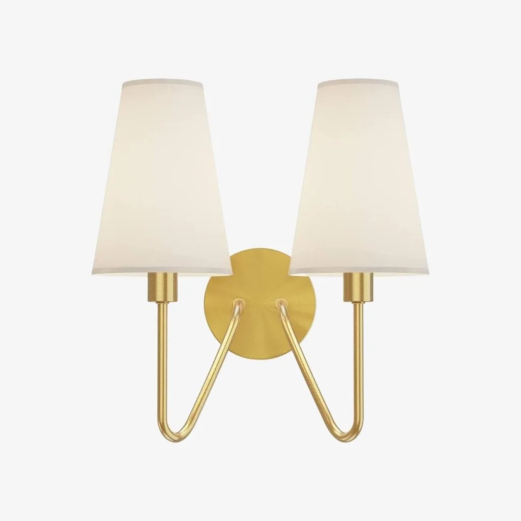 Arcuma Vintage Fabric Shade Wall Lamp for Bedroom and Living Room KL2061
