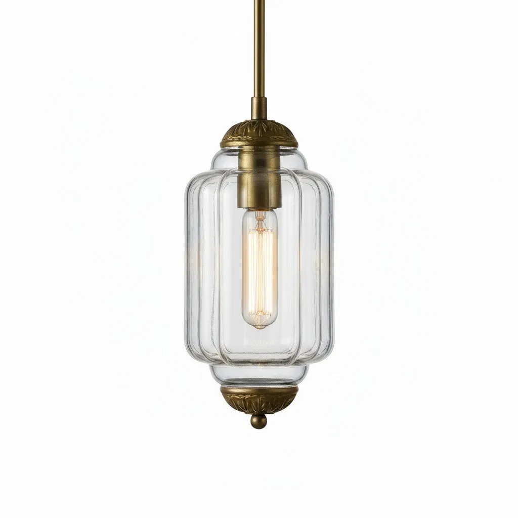 Eloise Simple Glass Irregular Lantern Pendant Lamp KL828