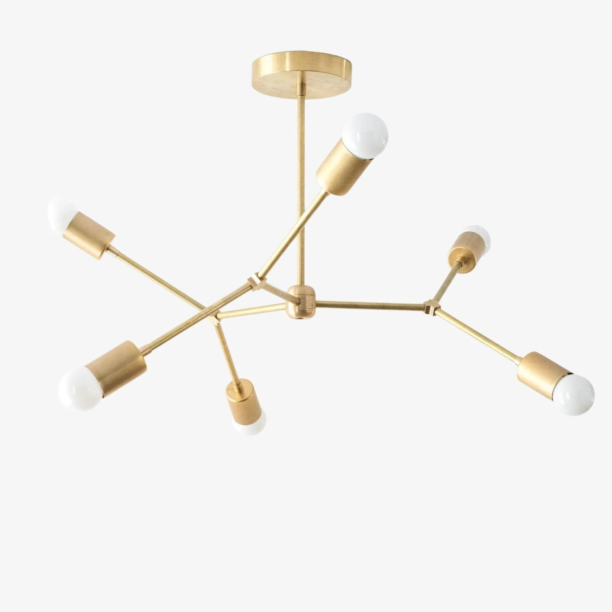 Mobilux Line Industrial Geometric Chandelier - Chrome Nickel Ceiling Light KL1415