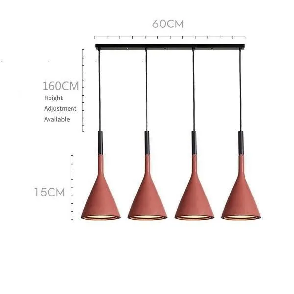 Aplomb Concrete Pendant Lamp - Minimalist Design Lighting for Dining Room and Office