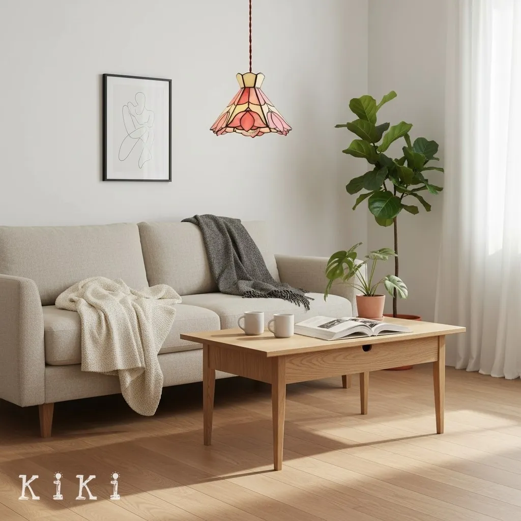 Sevra Decorative Glass Metal Pendant Light - Floral Pendant Lamp for Kitchen Island and Entryway KL2125