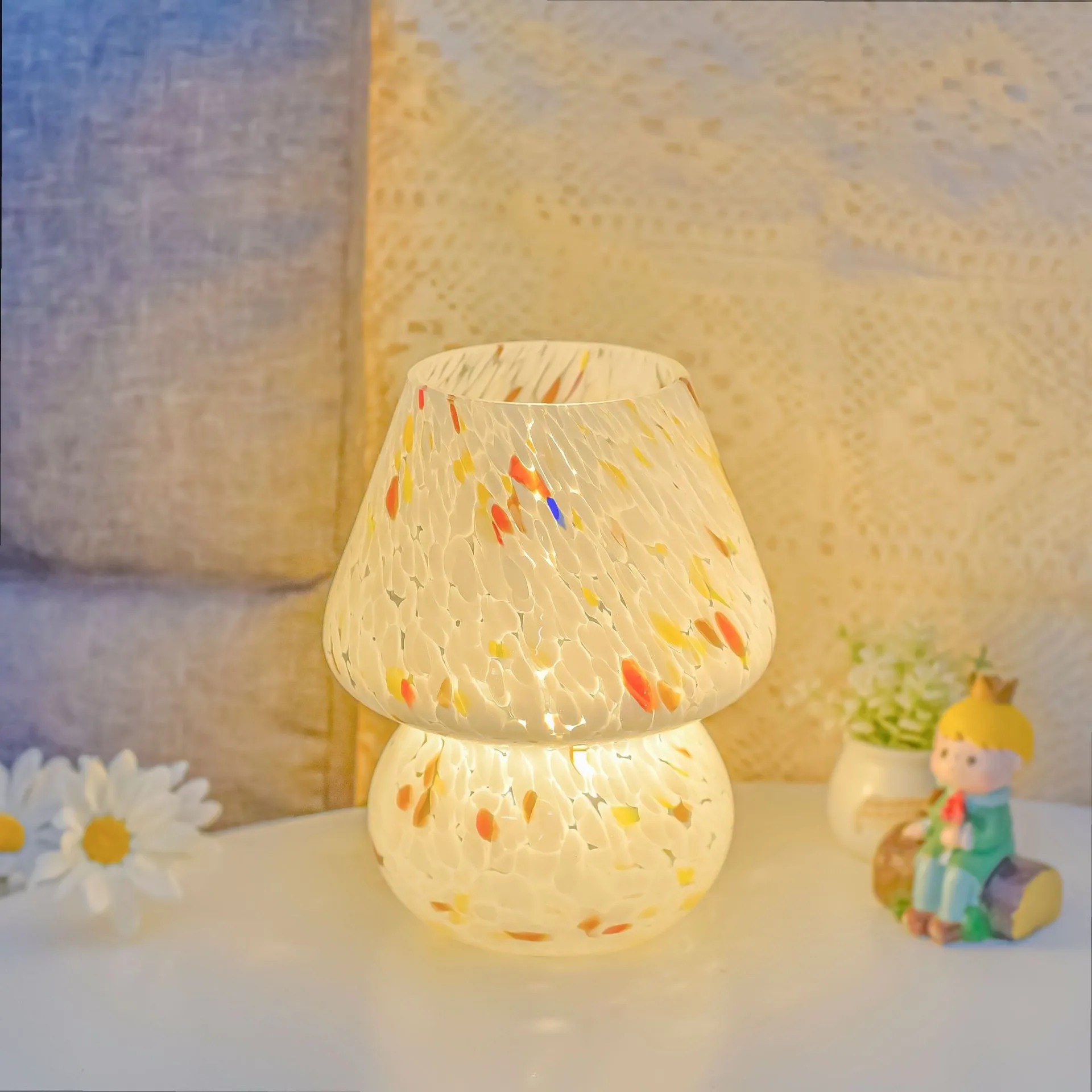 Nordic Macaron Mushroom Glass Table Lamp KL32