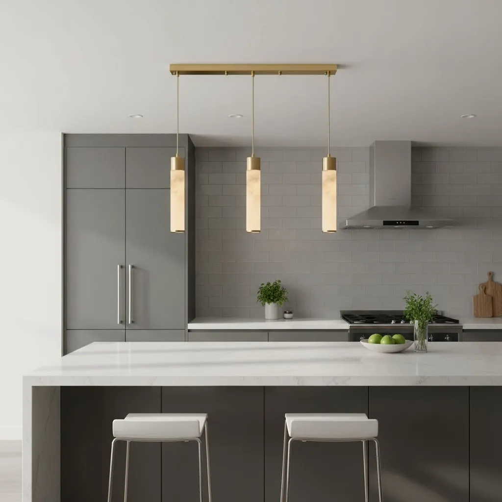 Solaryx Minimal Cylindrical Silhouette Pendant Light - Modern Style Lamp for Kitchen KL2282