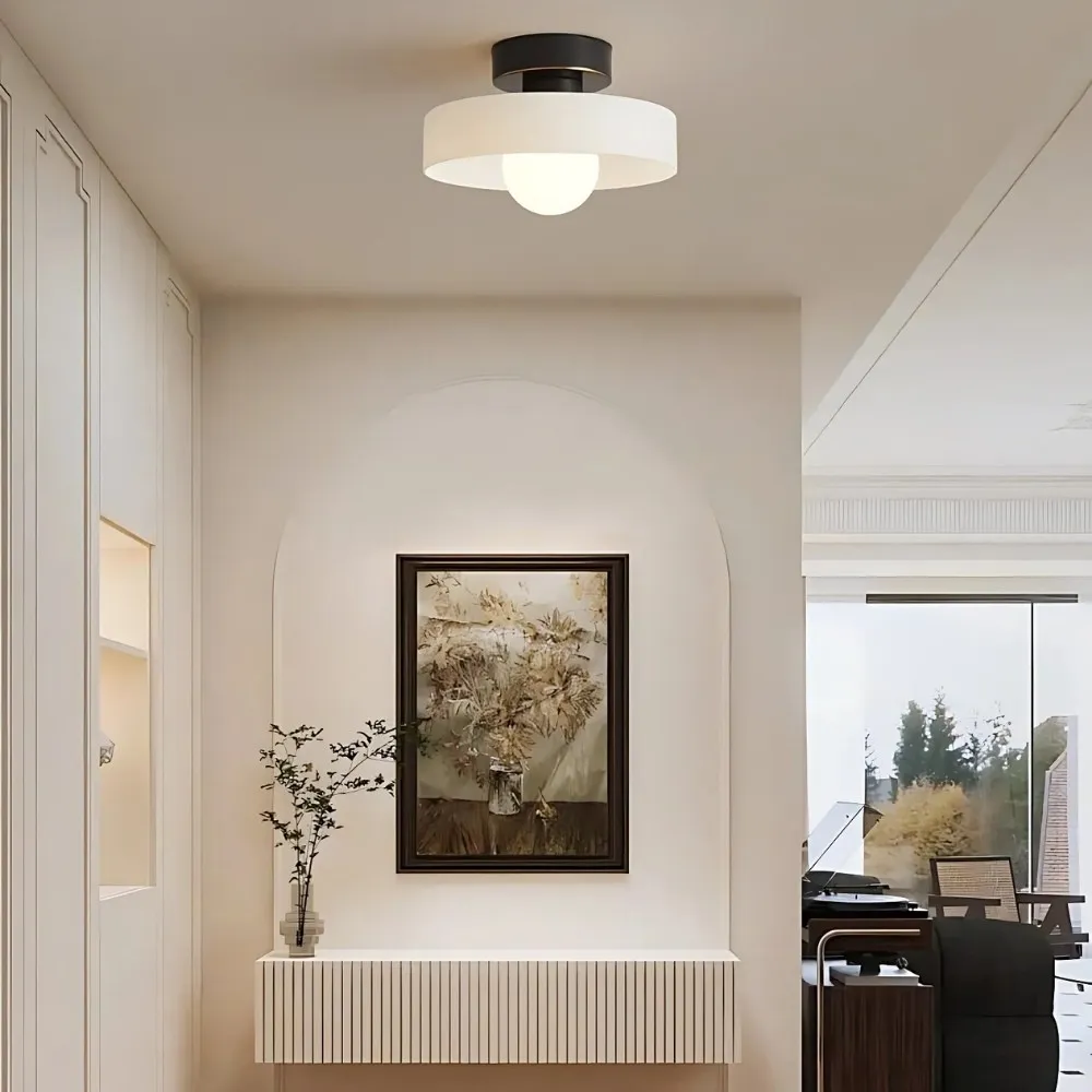 Stained Glass Flush Disc Orb Ceiling Light KL917