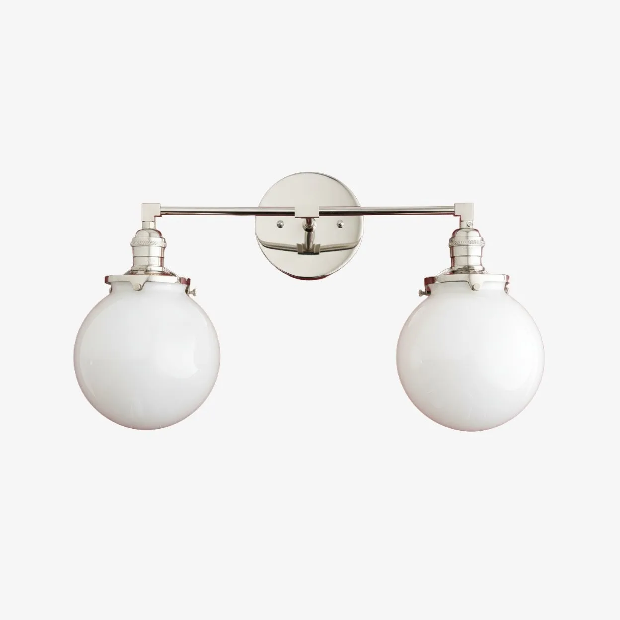 Lumio Globe Glass Globe Vanity Light - Modern Two Light Bathroom Sconce KL1404