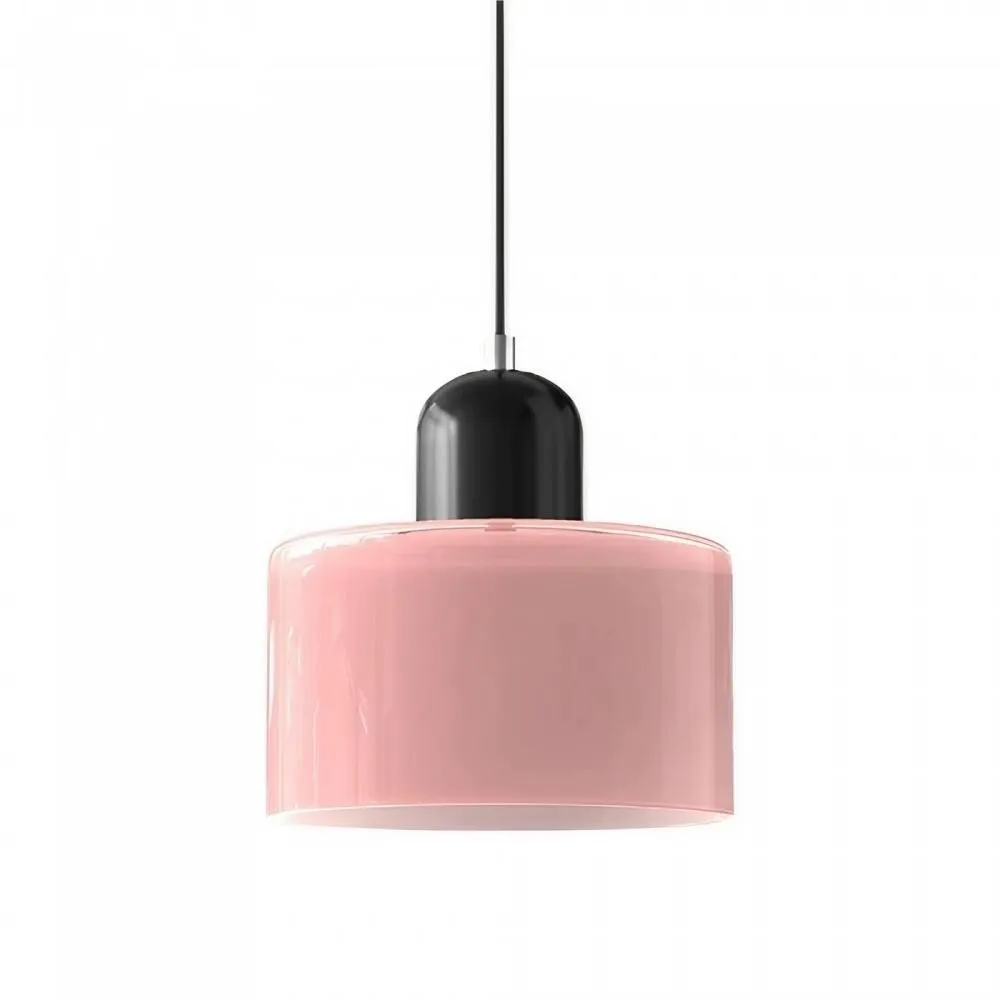 Morandi Cylinder Stained Glass Pendant Light KL17