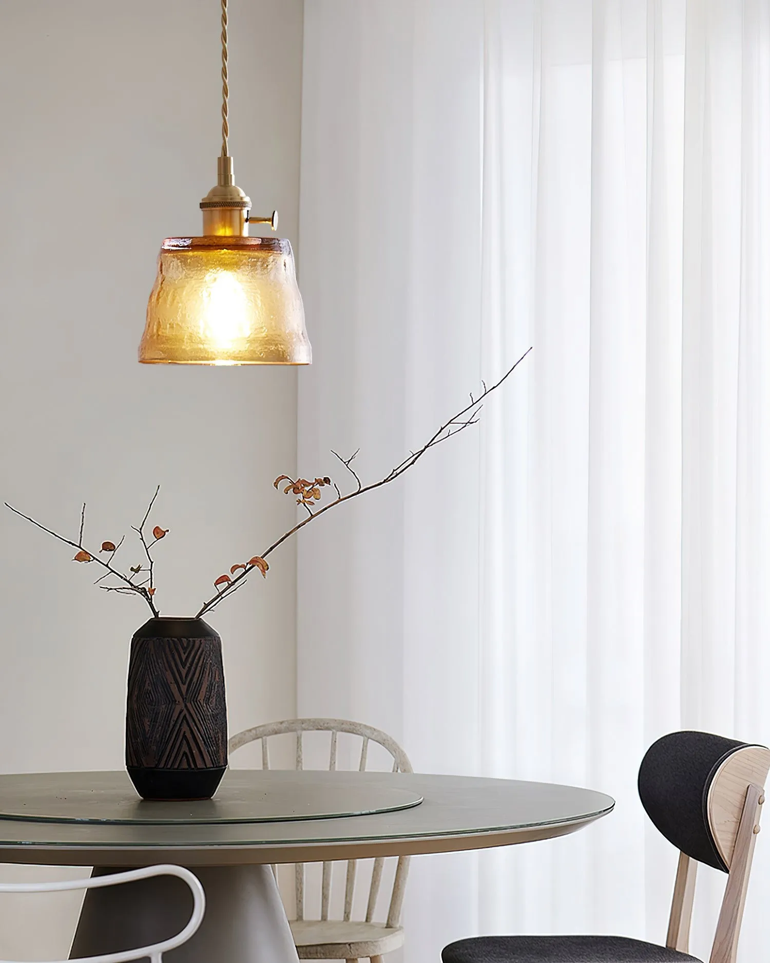 Retro Small Cup Glass Pendant Lamp KL292