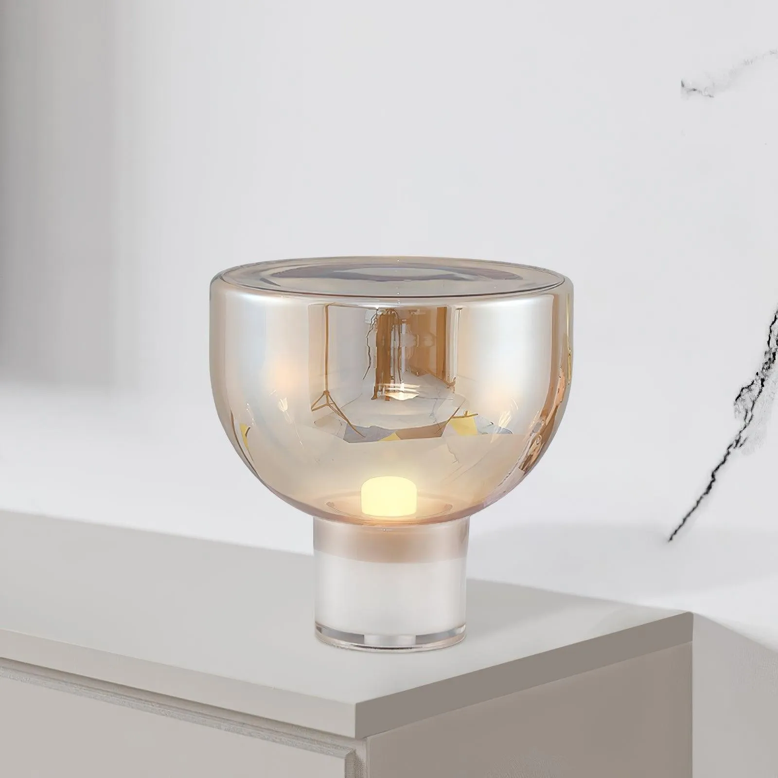 Nordic Simple Modern Luxury Glass Table Lamp For Study Room KL207