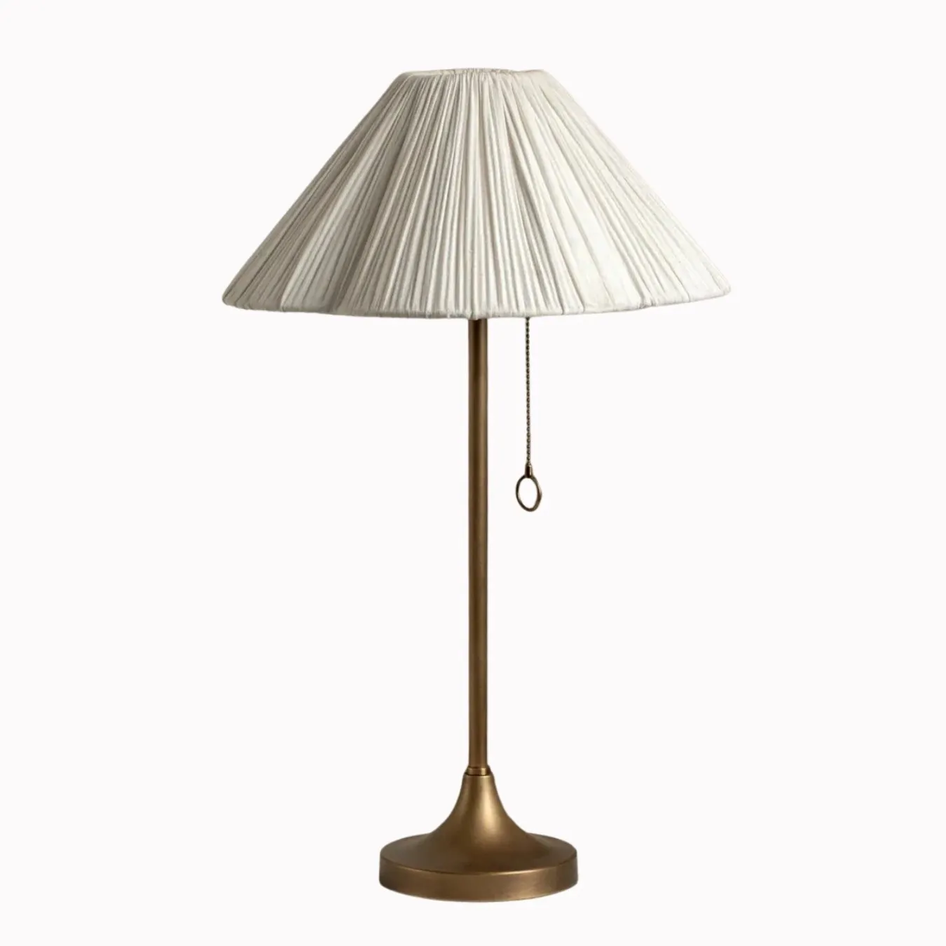 Blossine Linen Scalloped Table Lamp – Modern Elegant Lighting for Bedside or Living Room KL1536