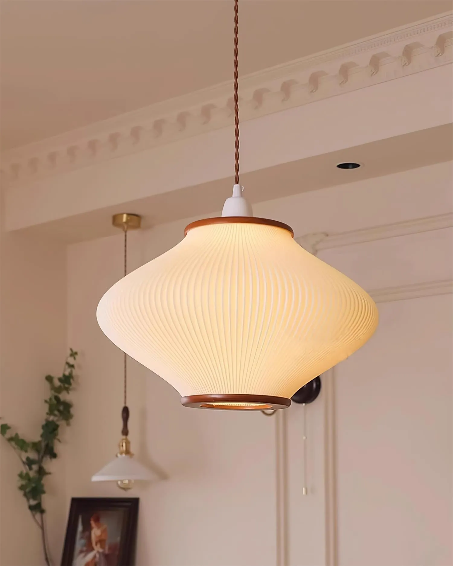 French Style Pine Bell Pendant Lamp KL479