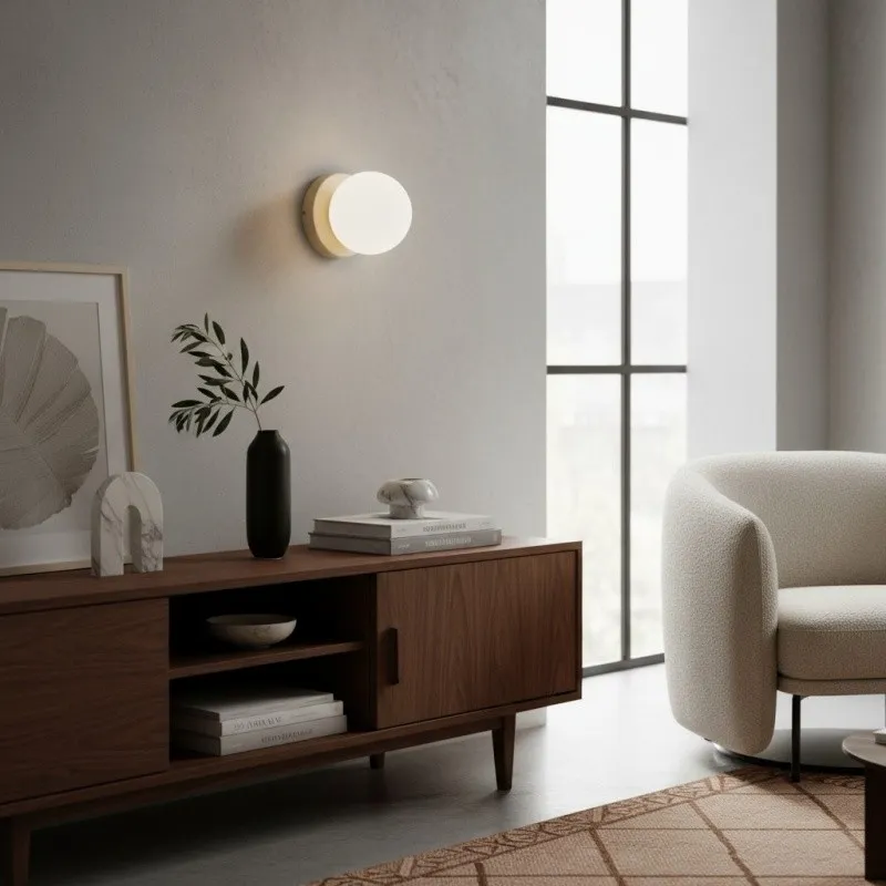 Nuevola Modern Glass Metal Wall Light - Artistic Accent Sconce for Cozy Nooks KL2089