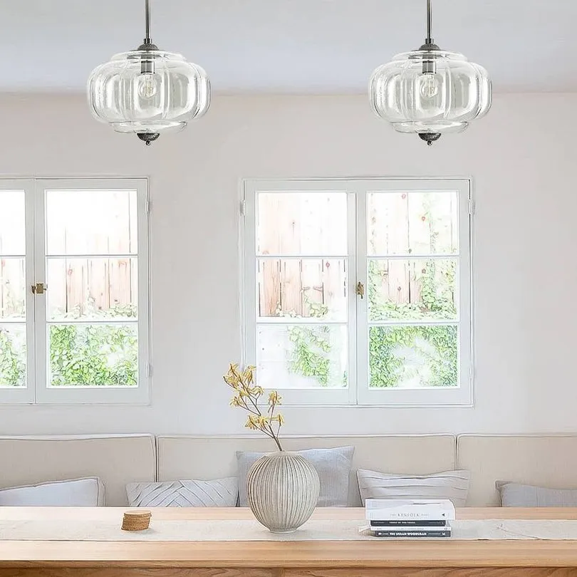 Retro Glass Eloise Pendant Light For Kitchen Island KL801