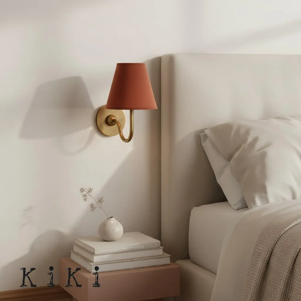 Luvora Vintage Pleated Shade Wall Lamp - Refined Linen Sconce For Bathroom or Corridor KL1272