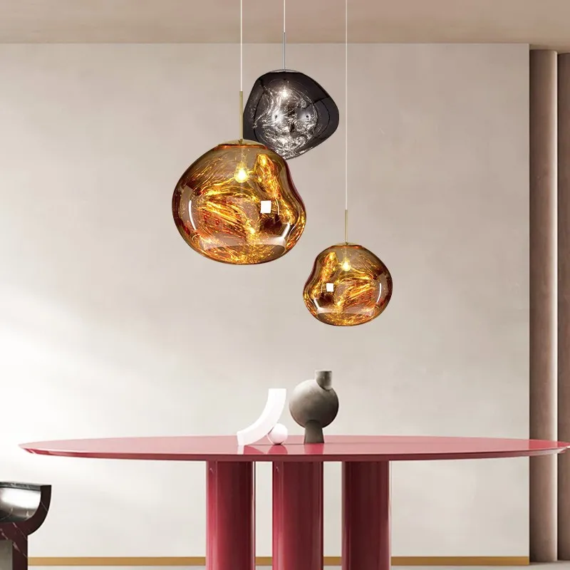 Modern Melt Pendant Light - Fluid Shape Acrylic Pendant Light for Kitchen