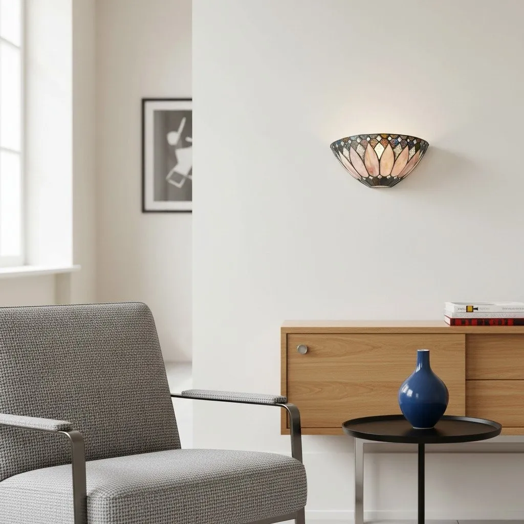 TF Brooklyn Textured Glass Wall Sconce - Elegant Retro Sconce for Living Room or Corridor KL1762